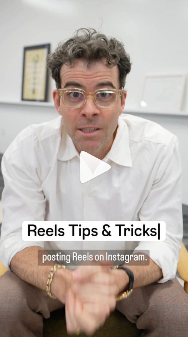 Reels tips and tricks video from Adam Moressi