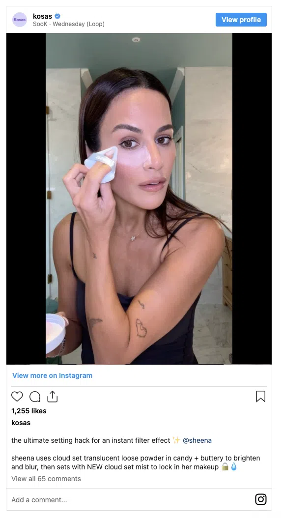 kosas instagram reel