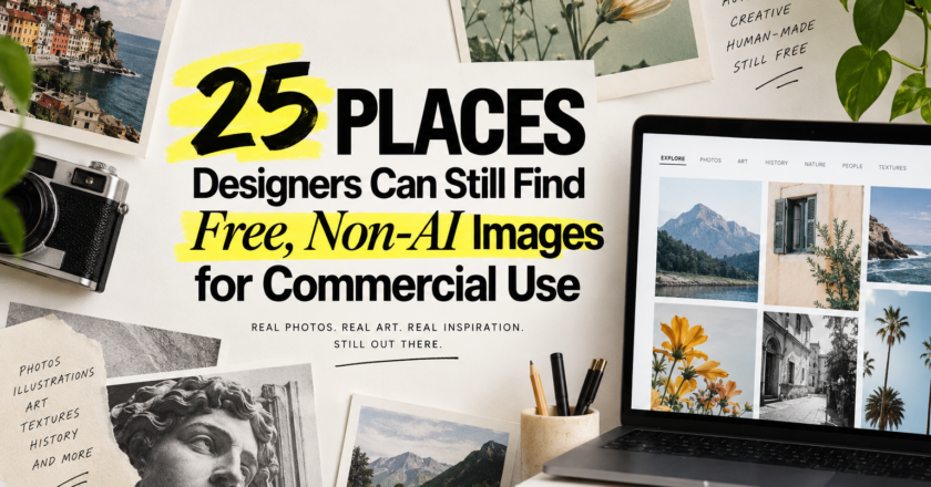 25 Places Designers Can Still Find Free, Non-AI Images for Commercial Use