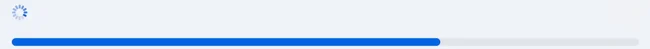 plain loading wheel and results bar